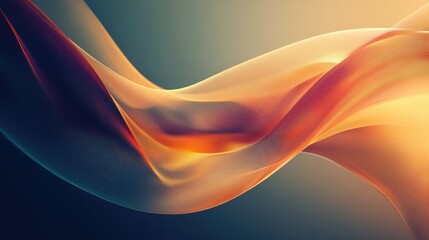 Poster - a flowing abstract design featuring soft waves in warm hues, creating a sense of movement and tranqu
