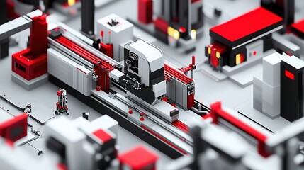 Poster - A cutting-edge production line with autonomous robotic assembly.