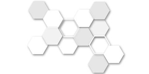 Wall Mural - 
A Seamlessly Integrated Modern Design Featuring Interconnected Hexagonal Molecular Structures, Ideal for High-Tech and Futuristic Themed Backgrounds in Digital and Print Media
