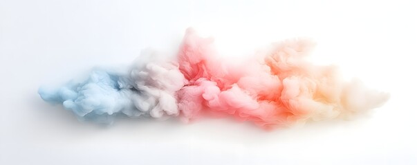 Poster - surreal dreamscape digital abstraction with misty color blending, ethereal textures, painterly depth