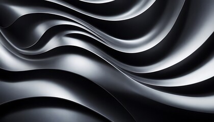 Wall Mural - abstract background silver and black wave background,elegant, luxury, shiny, silver, abstract, black