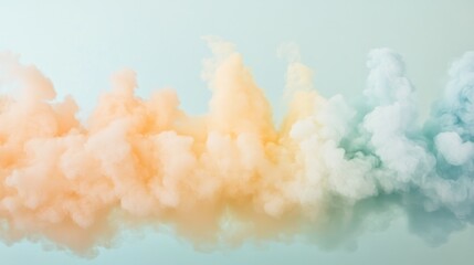 Fototapete - Pastel colored smoke clouds reflected on a surface.