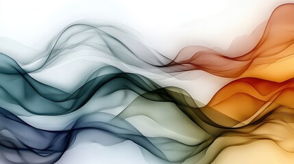 Poster - An abstract representation of flowing waves in various colors, creating a sense of movement and fluidity.
