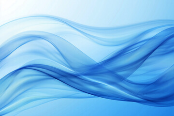 Fototapete - Abstract Blue Wave Background with Dynamic Lines for Modern Design Projects