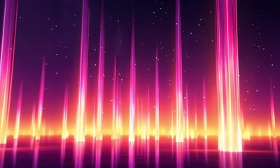Wall Mural - seamless rising loop of glowing particles with gradual size and opacity changes against gradient bac