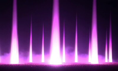 Wall Mural - continuous loop of glowing particles rising and shifting in size and opacity against dark-to-light g