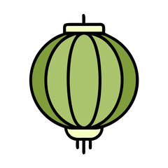 Poster - Green Lantern Festival Decoration Asian Paper Light