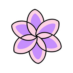 Poster - Pink Purple Flower Design, Abstract Floral vector , Simple Botanical Art