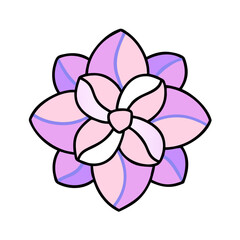 Poster - Pretty Pastel Purple Pink Flower Blossom Design vector 
