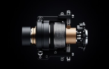 Poster - Intricate Metallic Mechanism Close Up
