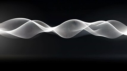 Poster - Abstract Waveform: A mesmerizing display of undulating, luminous waveforms against a sleek, dark background, evoking a sense of movement and energy.