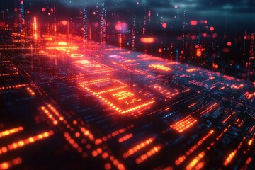 digital cityscape: a futuristic vision of technology