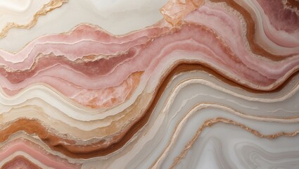 Poster - Pink Brown Onyx Marble Texture Background, High Resolution Light Onyx Marble Surface Utilized For Interior Abstract Decoration Along With Ceramic Wall Tiles And Floor Tiles.