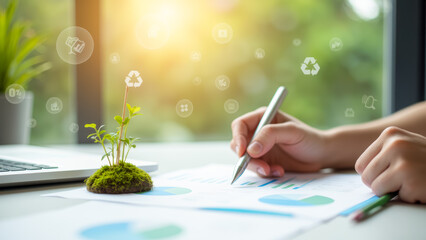 Poster - Growth and Sustainability in Business: Eco-Friendly Practices and Green Initiatives for Future Success