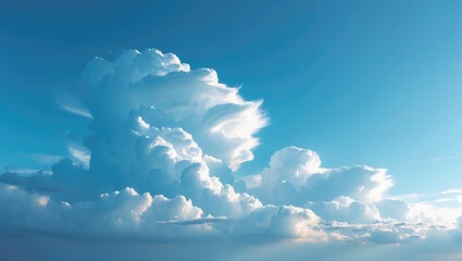 Wall Mural - Beautiful clouds in spring on a sunny day. Blue sky and fluffy white clouds.