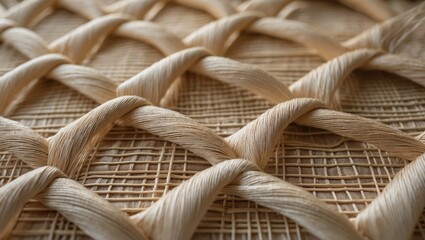Poster - Close-up view of rattan texture