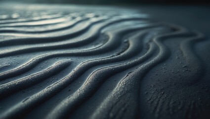 Poster - Close-up of texture in sand. Wet, dirty sand. Blurry pattern image. Abstract nature backdrop.