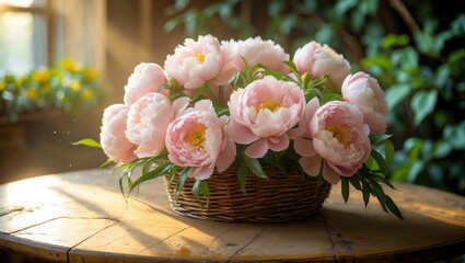 Poster - Wilted colorful variegated cyclamen flowers with decorative leaves grown as indoor houseplants on a windowsill with open windows. Flowers yearning for water.