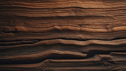 Poster - Weathered wooden texture backdrop featuring natural cracks.