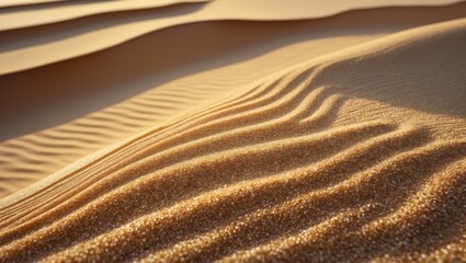 Aufkleber - Panorama of sand texture. Sandy beach background from above. Natural sand stone texture backdrop. Wavy sand surface for summer themes.