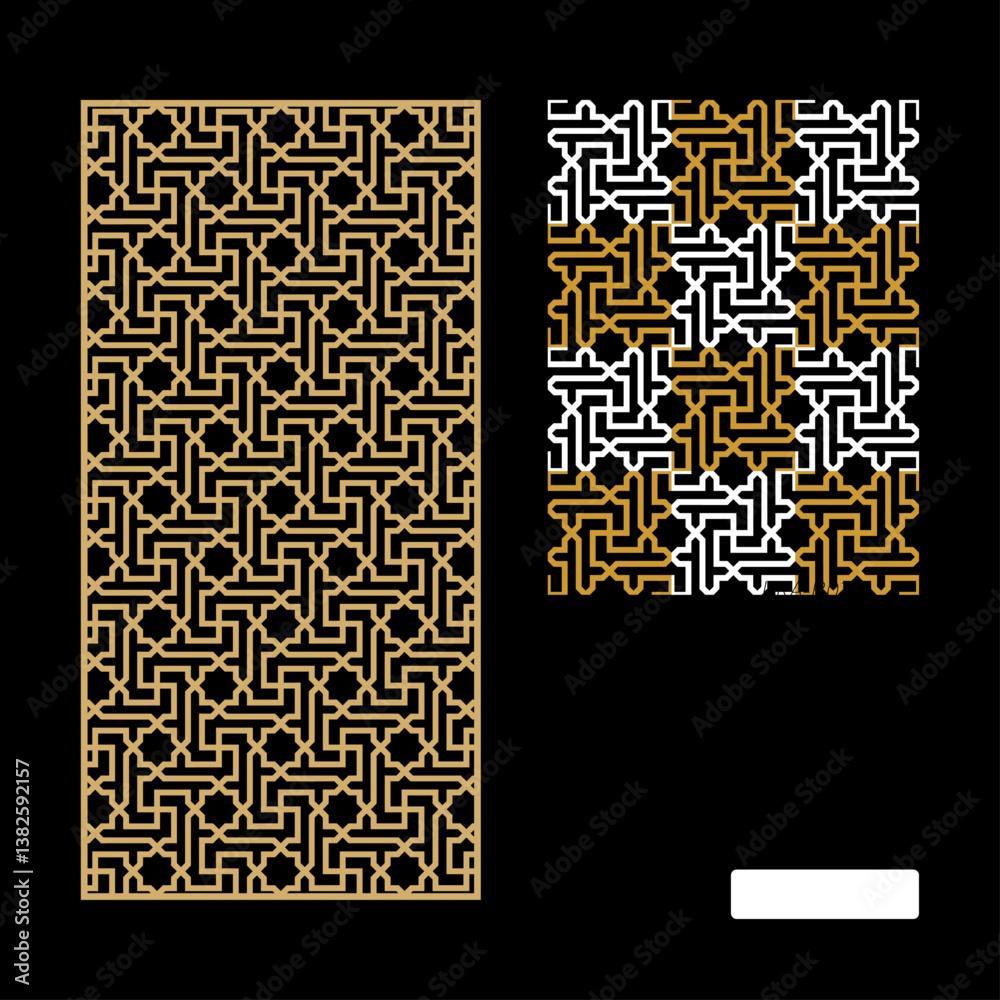 Vector Islamic Motif Design for router machine engraving Stock Vector ...