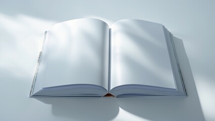 Poster - Open magazine double-page layout featuring blank pages.