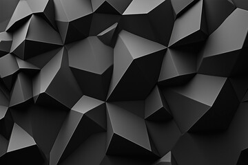 Poster - Abstract Dark Gray Geometric Polygon Background Texture Design Element