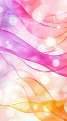 Poster - Abstract Wave of Colors: An ethereal composition of flowing, colorful waves creates a sense of movement and dynamism with a background of bokeh light.