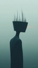 Poster - silhouette of a man in the water