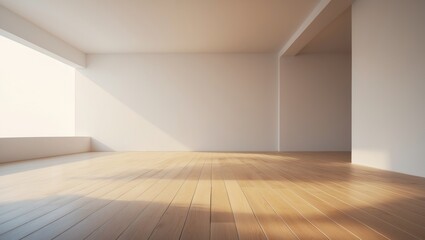 Aufkleber - Spacious Room Featuring a Wooden Floor