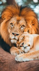Poster - close up of a lion