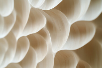 Poster - Abstract Wood Surface with Organic Wave Patterns and Subtle Light