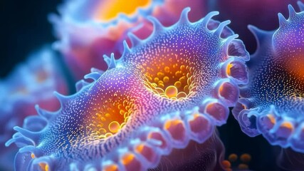 Fototapete - blue and yellow virus