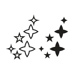 Aufkleber - Wave of different stars clipart icon graphic