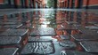© AIArtistry - Rain-soaked pavement mirrors nearby buildings and creates a tranquil urban atmosphere following a rain shower.