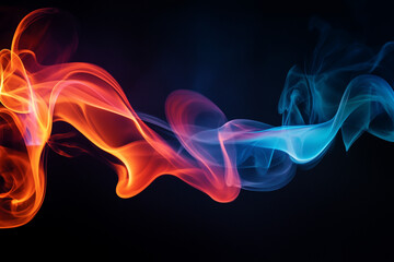 Poster - Abstract colorful smoke design on a Transparent Background for graphic designs