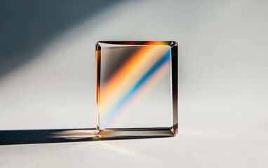 Poster - Glass Cube Rainbow Refraction