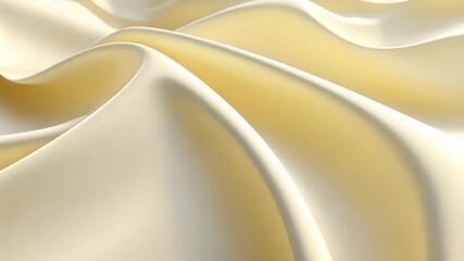 Poster - glistening cream fabric texture with soft waves and elegant drapery for background or design use in 