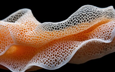 Poster - Intricate Orange and White Porous Structure