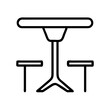 © IsratJahan - bistro table vector icon, simple black outline line icon of bistro table, furniture vector line art icon