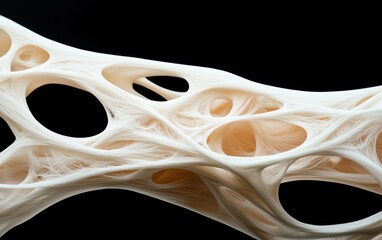 Poster - Abstract Off-White Porous Structure