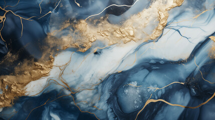 Fototapete -  Marble effect background. Fluid art texture. Backdrop with abstract mixing paint effect. Mixed paints for interior poster.