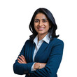 © Asfand - Portrait of confident indian businesswoman isolated on transparent background