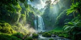 Majestic Angel Falls Jungle Base: Lush Venezuelan Rainforest at World's Highest Waterfall