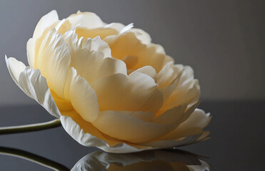 Poster - yellow rose on black Subtle Pastel Background Soft Textured Image for Websites Branding and Design Projects