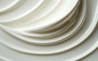 Poster - Abstract Creamy Swirls: Off-White Texture