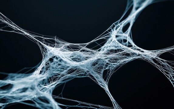Glowing Web-like Structure Digital Art
