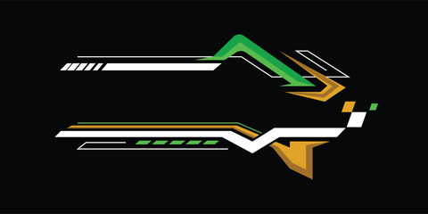Aufkleber - Blank sports abstract sticker decorative graphic