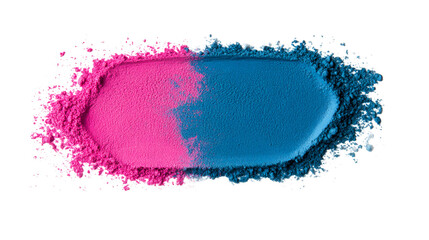 Wall Mural - pink and blue holi color powder, cut out transparent