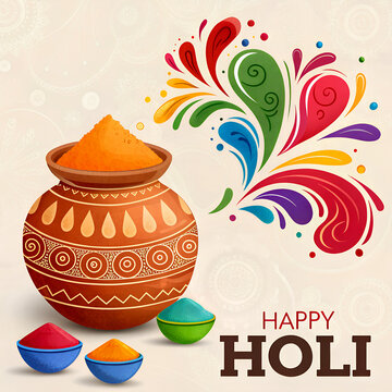 Holi Celebration Card or Poster JPEG file download